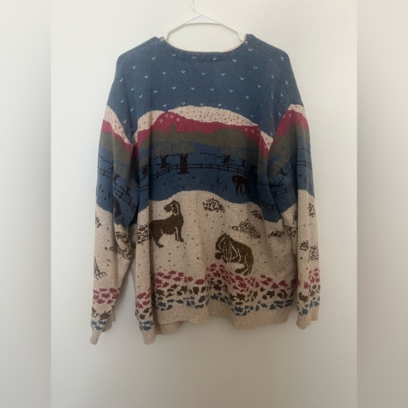 Vintage 1990 Beautiful Dogs Sweater from Northern Reflections cardigan sweater - Picture 7 of 13